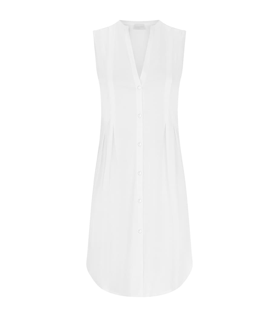 Cotton Deluxe Sleeveless Nightdress WHITE