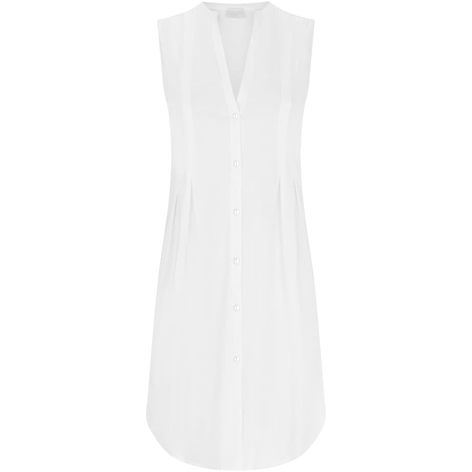 Cotton Deluxe Sleeveless Nightdress WHITE