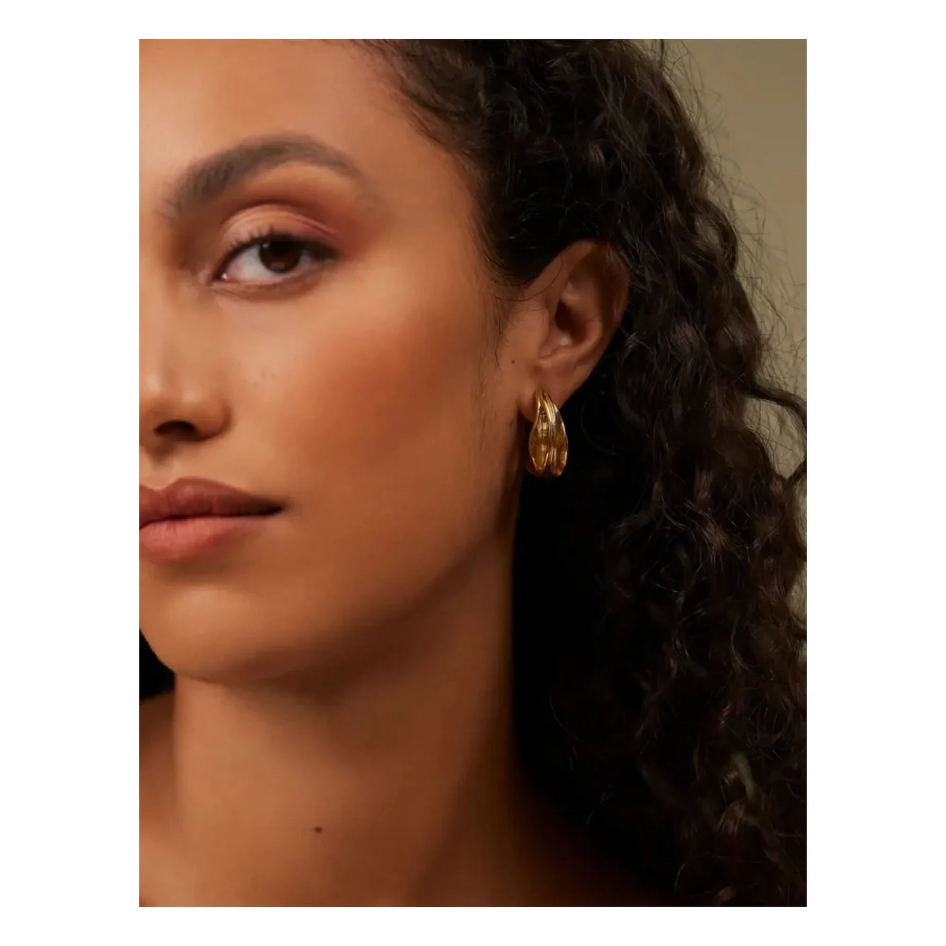 Louise Damas - Créoles Le Drapé | Gold