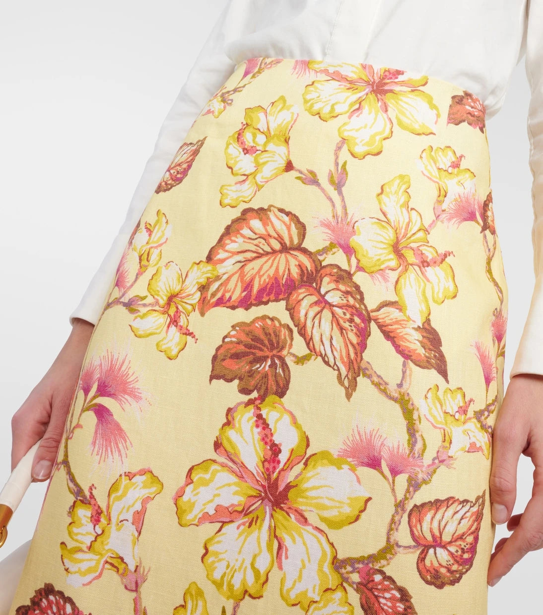 Zimmermann - Matchmaker embellished linen midi skirt