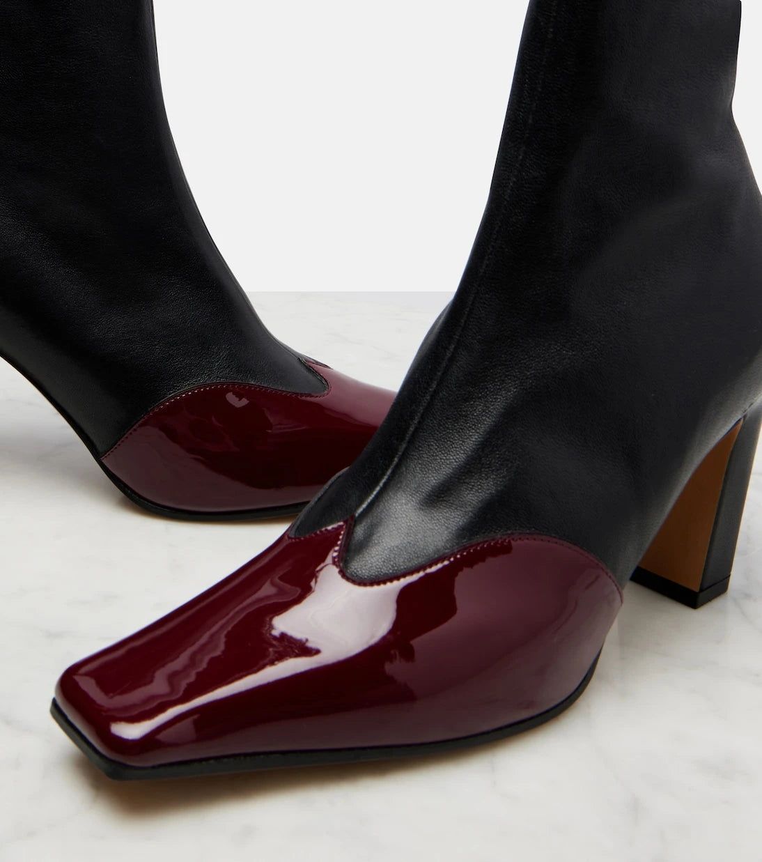 Khaite - Nevada 85 leather ankle boots