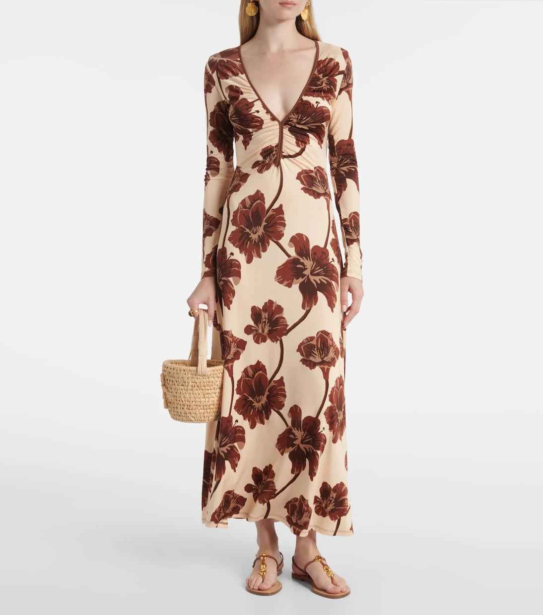 Johanna Ortiz - Floral jersey midi dress