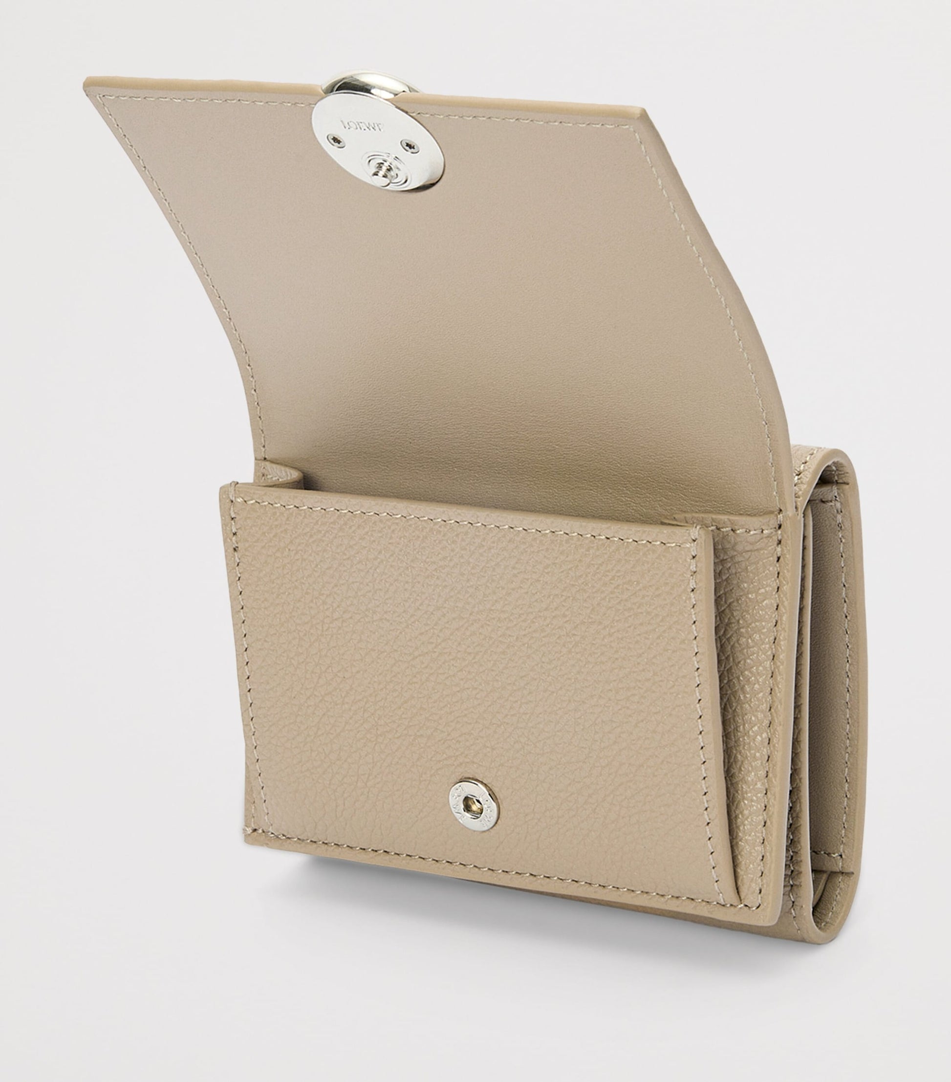 LOEWE Green Leather Pebble Wallet