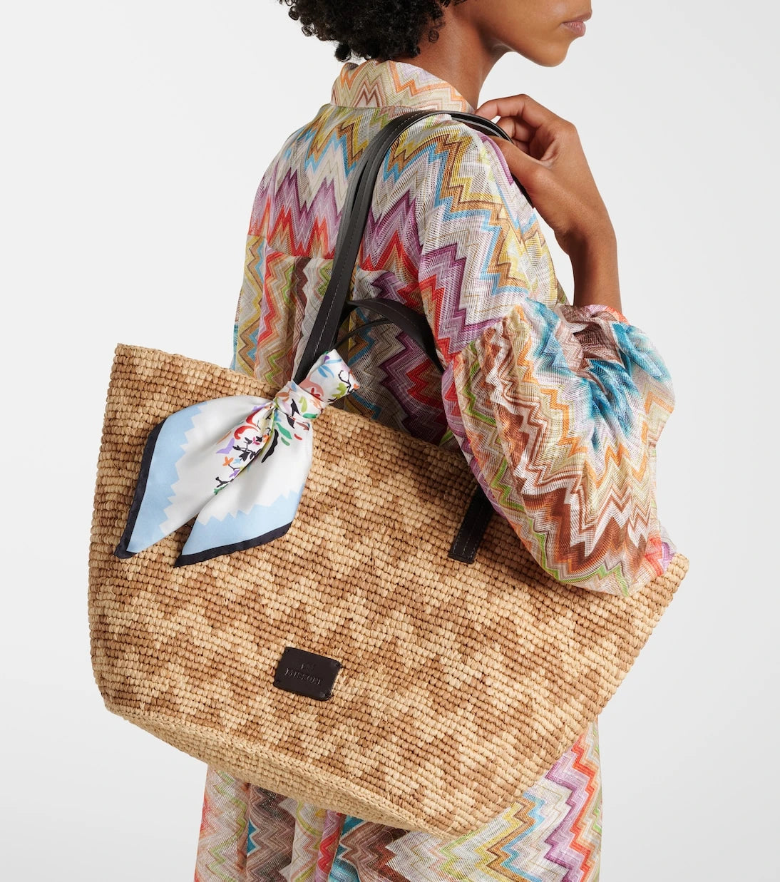 Missoni - Zigzag Large raffia basket bag