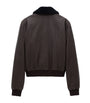 Saint Laurent Brown Shearling-Collar Leather Jacket
