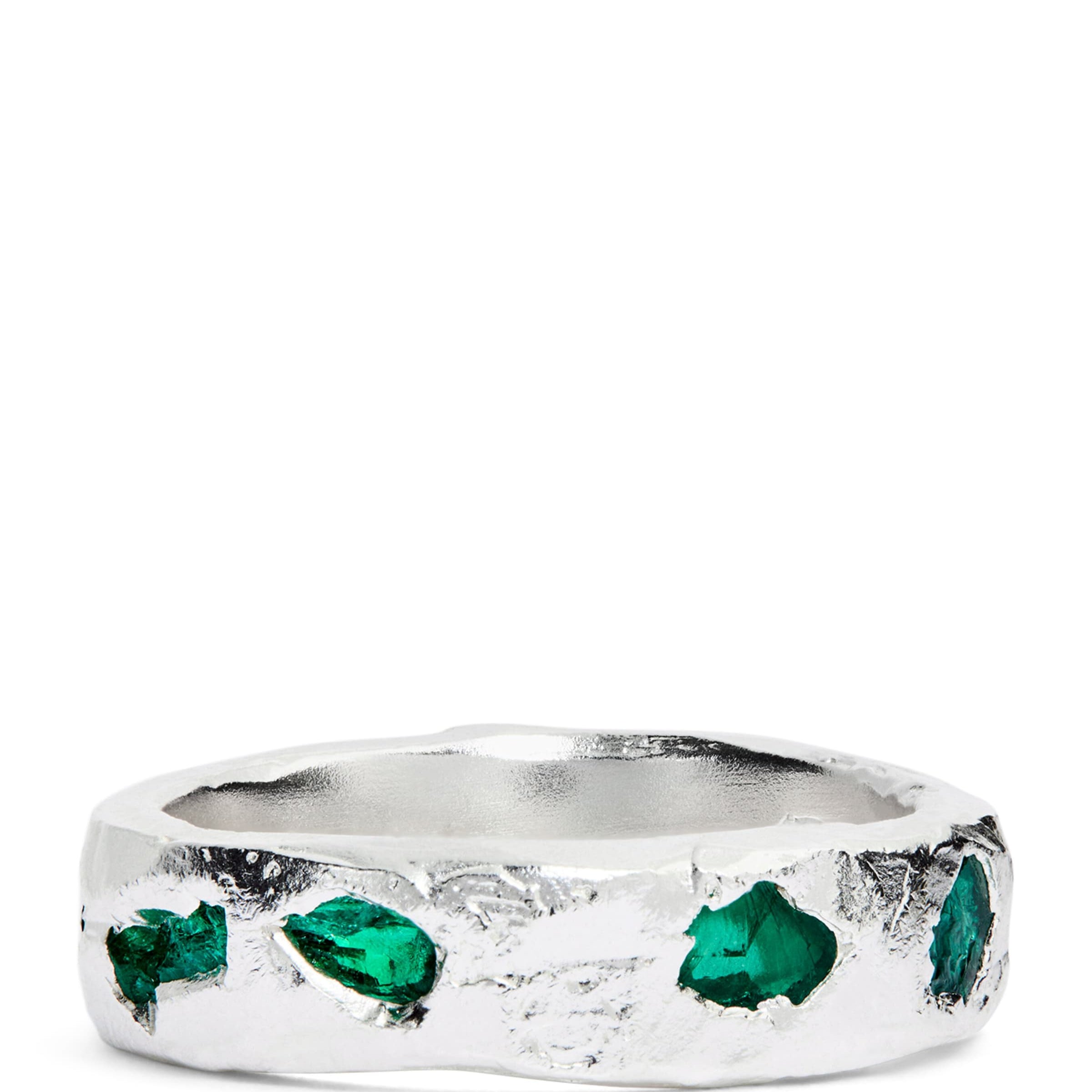Sterling Silver and Emerald Ring