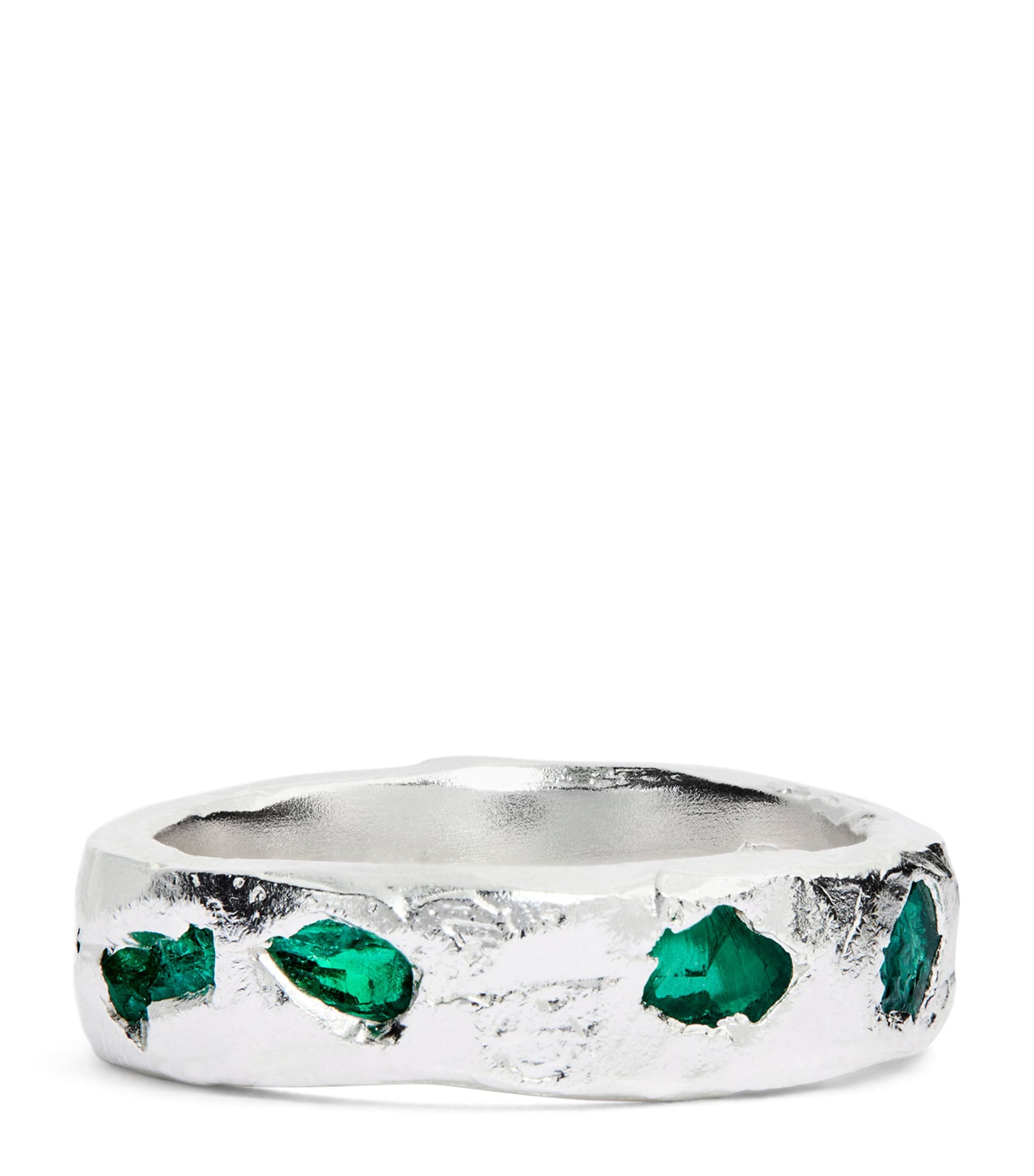 Sterling Silver and Emerald Ring