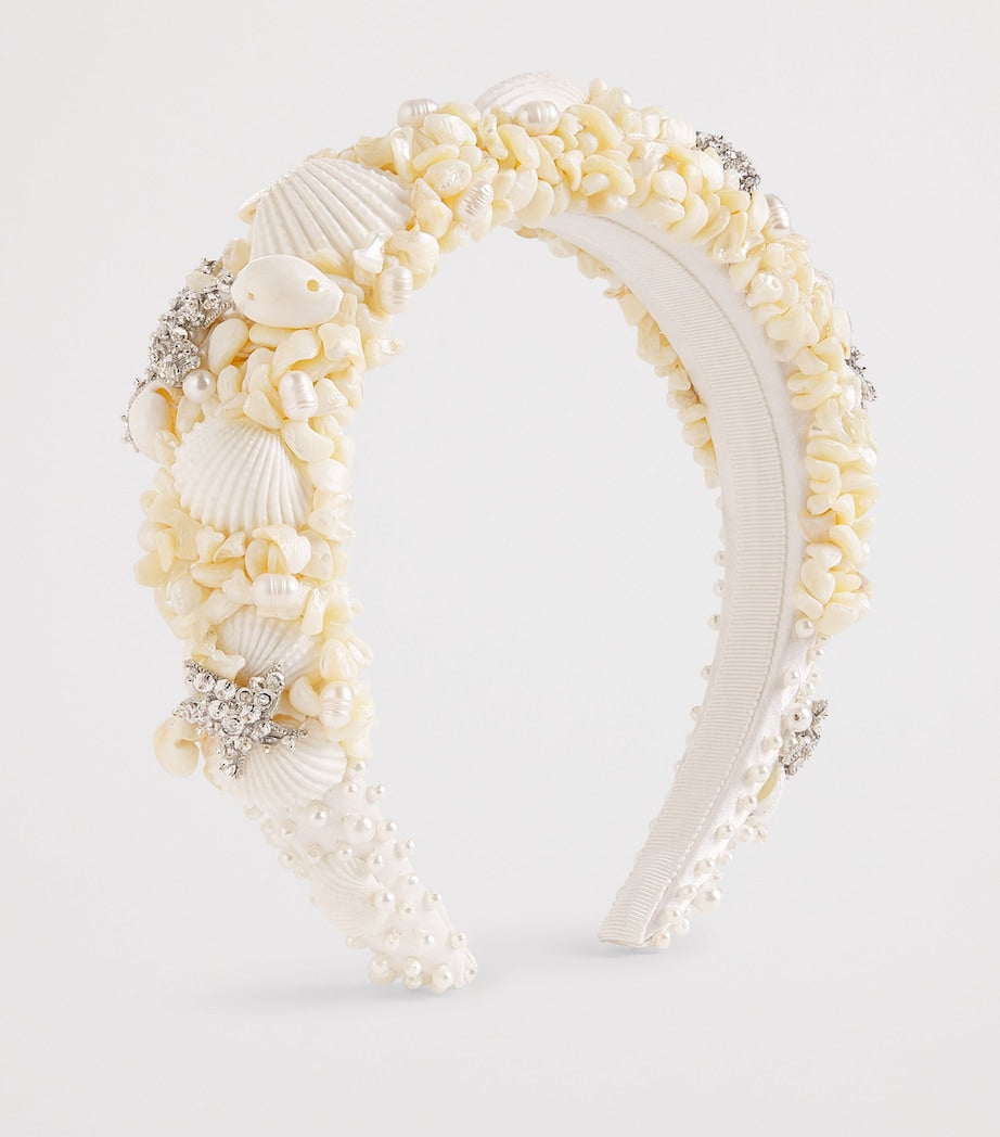 Jennifer Behr Ivory Embellished Stellamaris Headband
