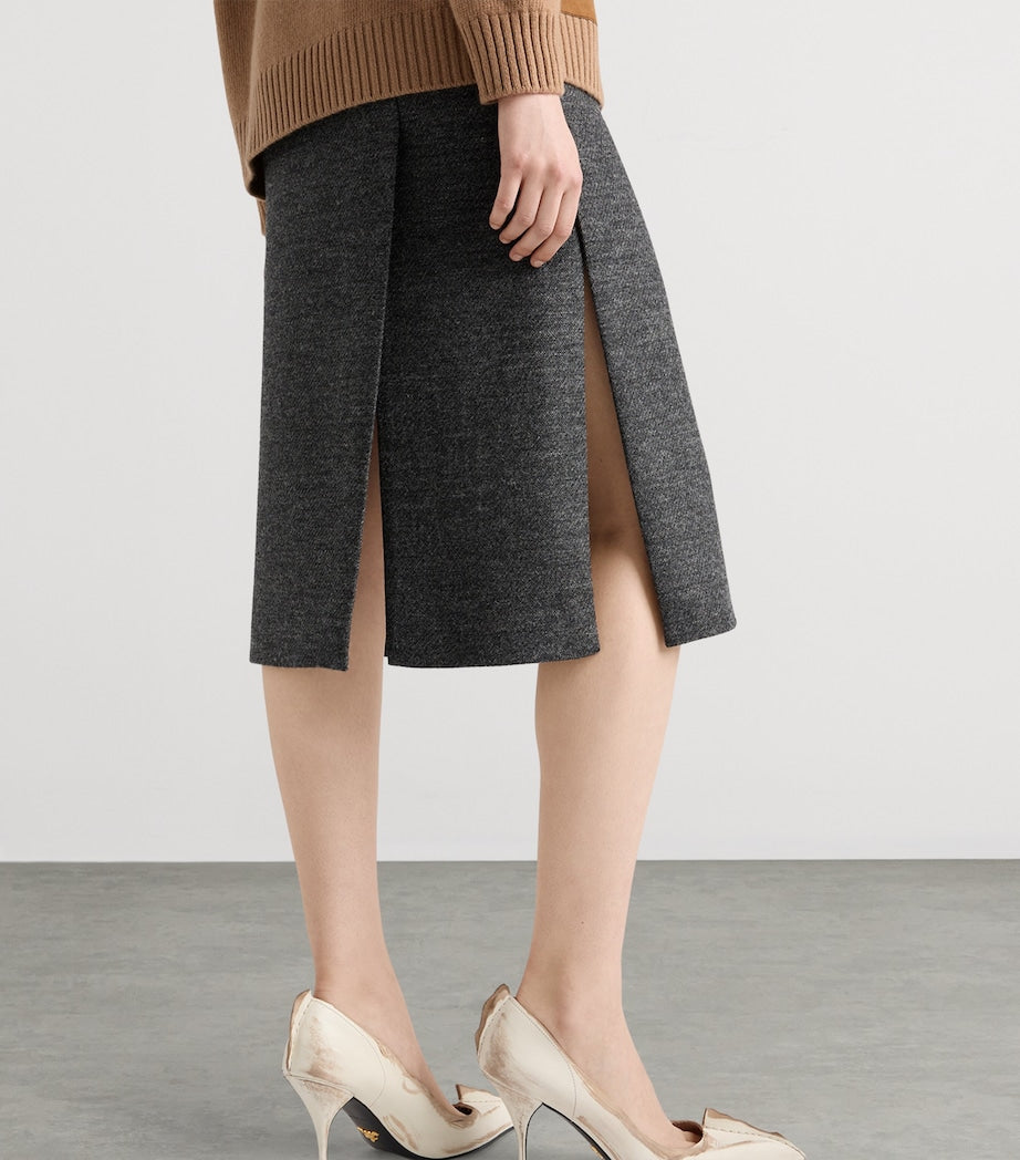 Prada Rush Stitch Midi Skirt