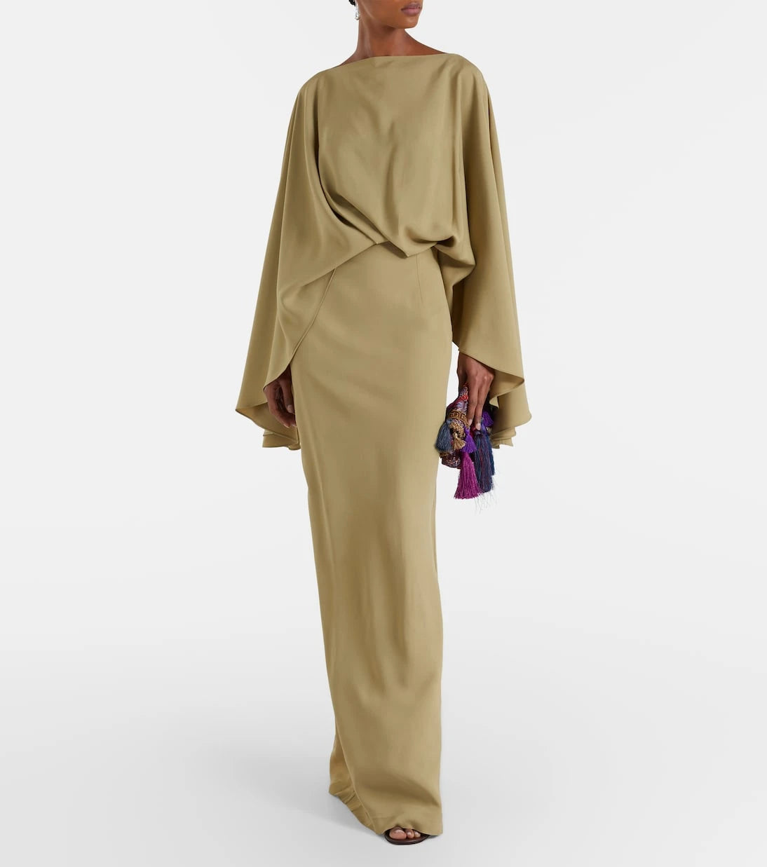 Taller Marmo - Eolia draped crêpe cady gown