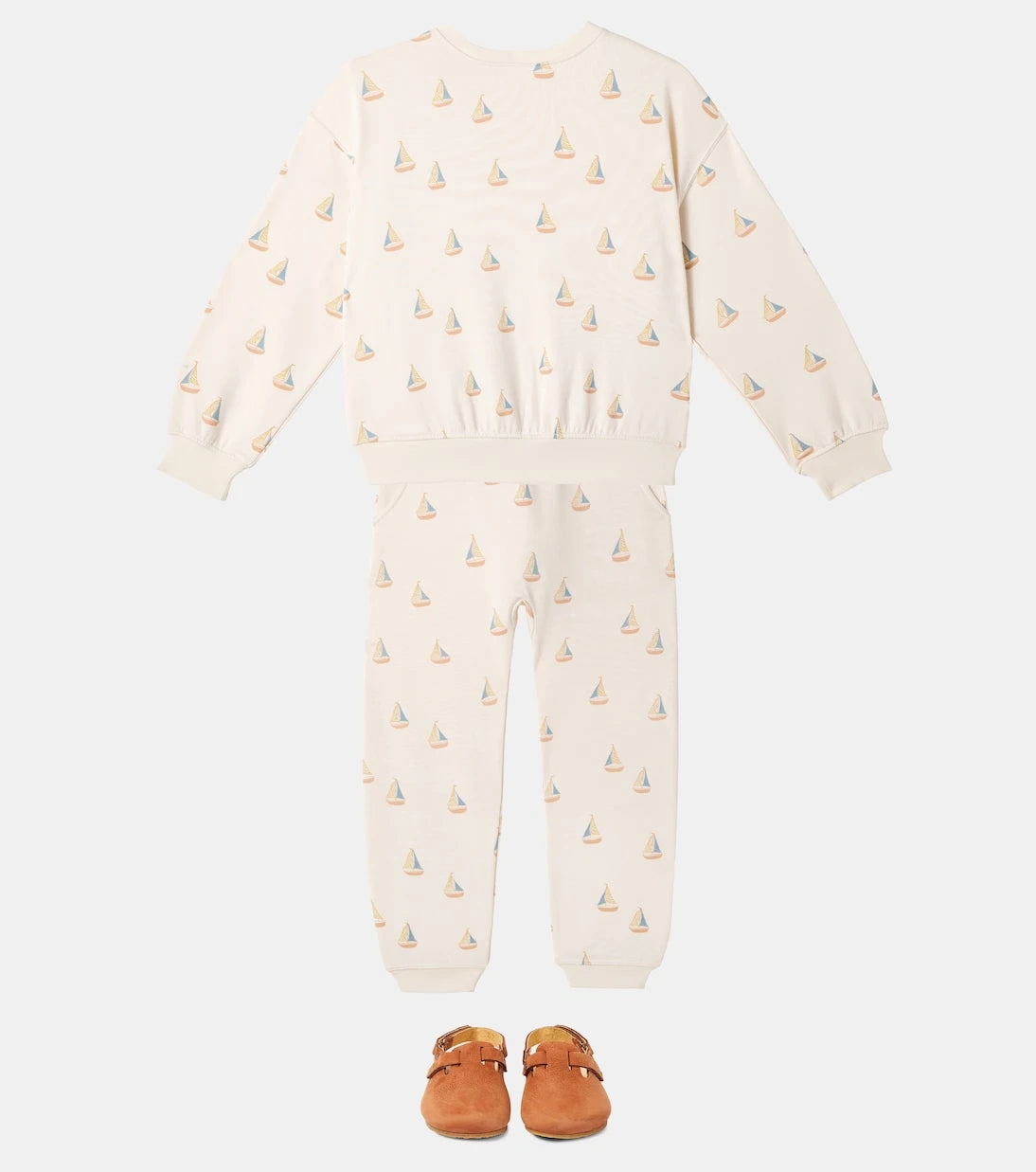 Rylee + Cru - Printed cotton-blend fleece sweatpants