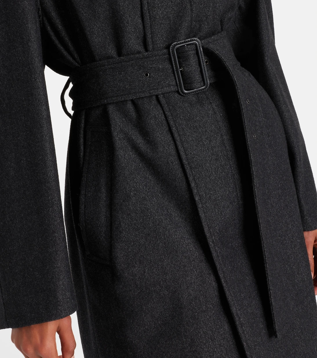 Lemaire - Belted wool and cotton twill coat