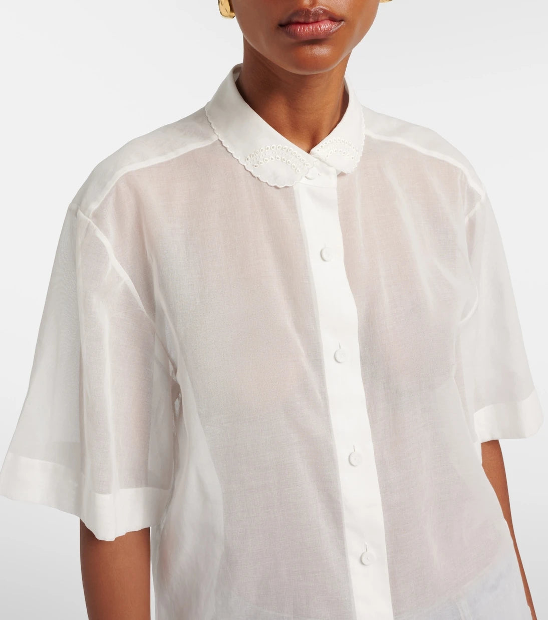 Róhe - Embroidered cotton muslin top