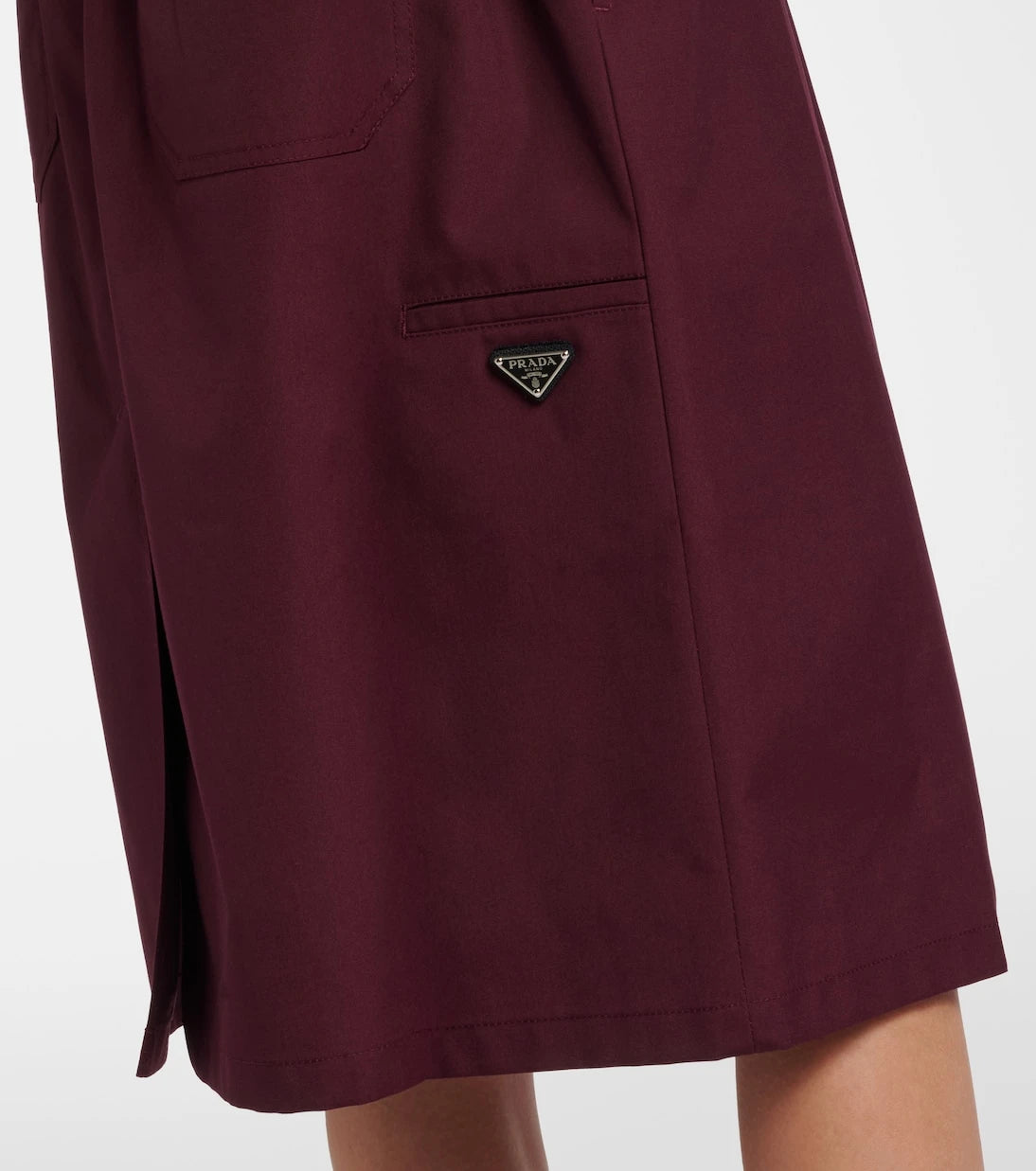 Prada - Poplin midi skirt