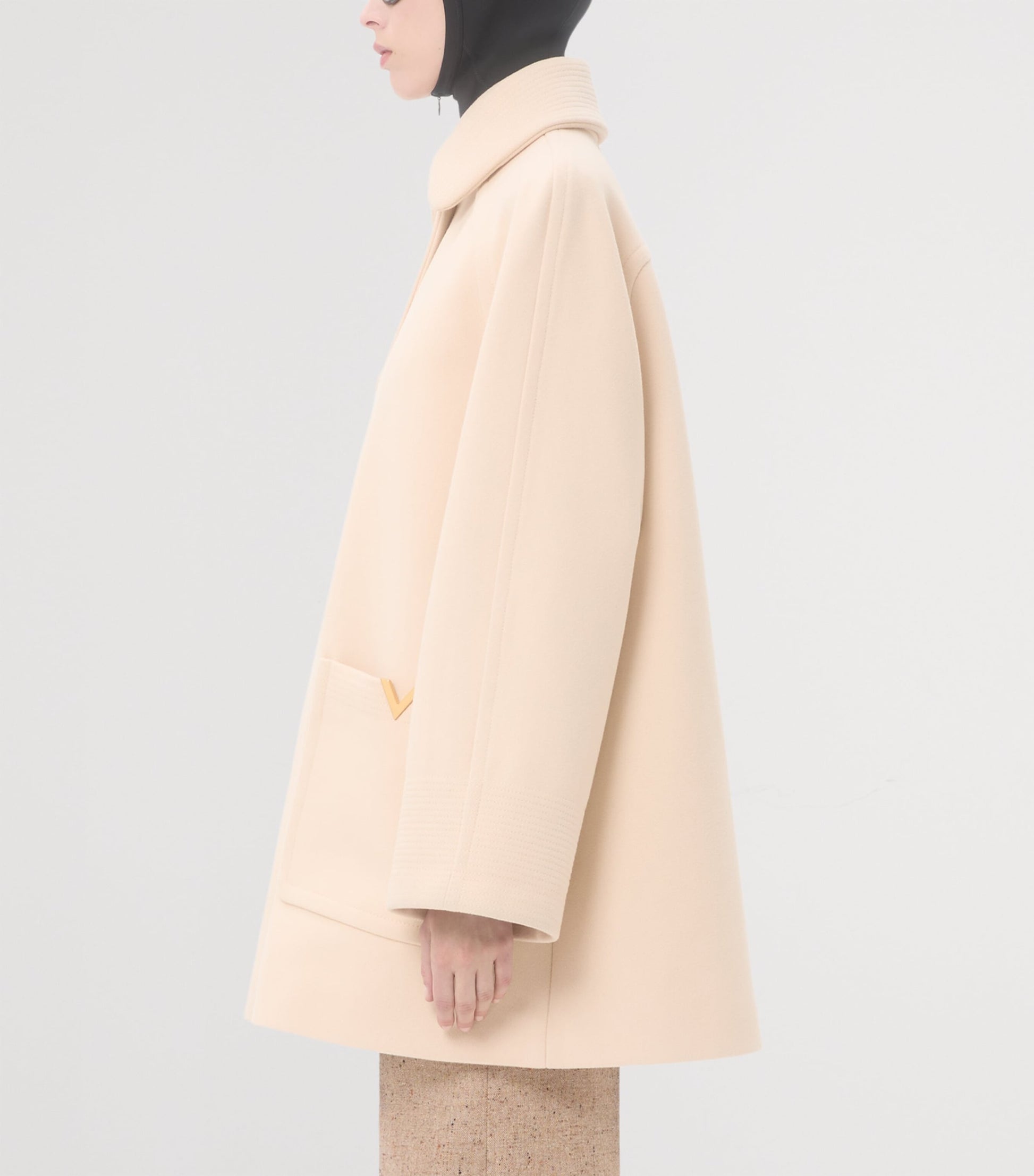 Valentino Nude Virgin Wool Overcoat