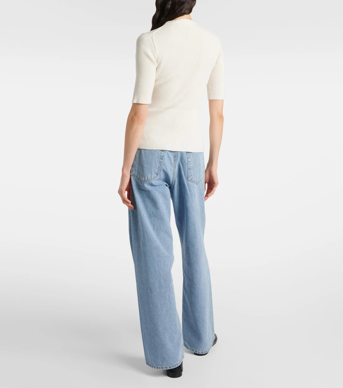Róhe - Ribbed-knit cotton-blend top