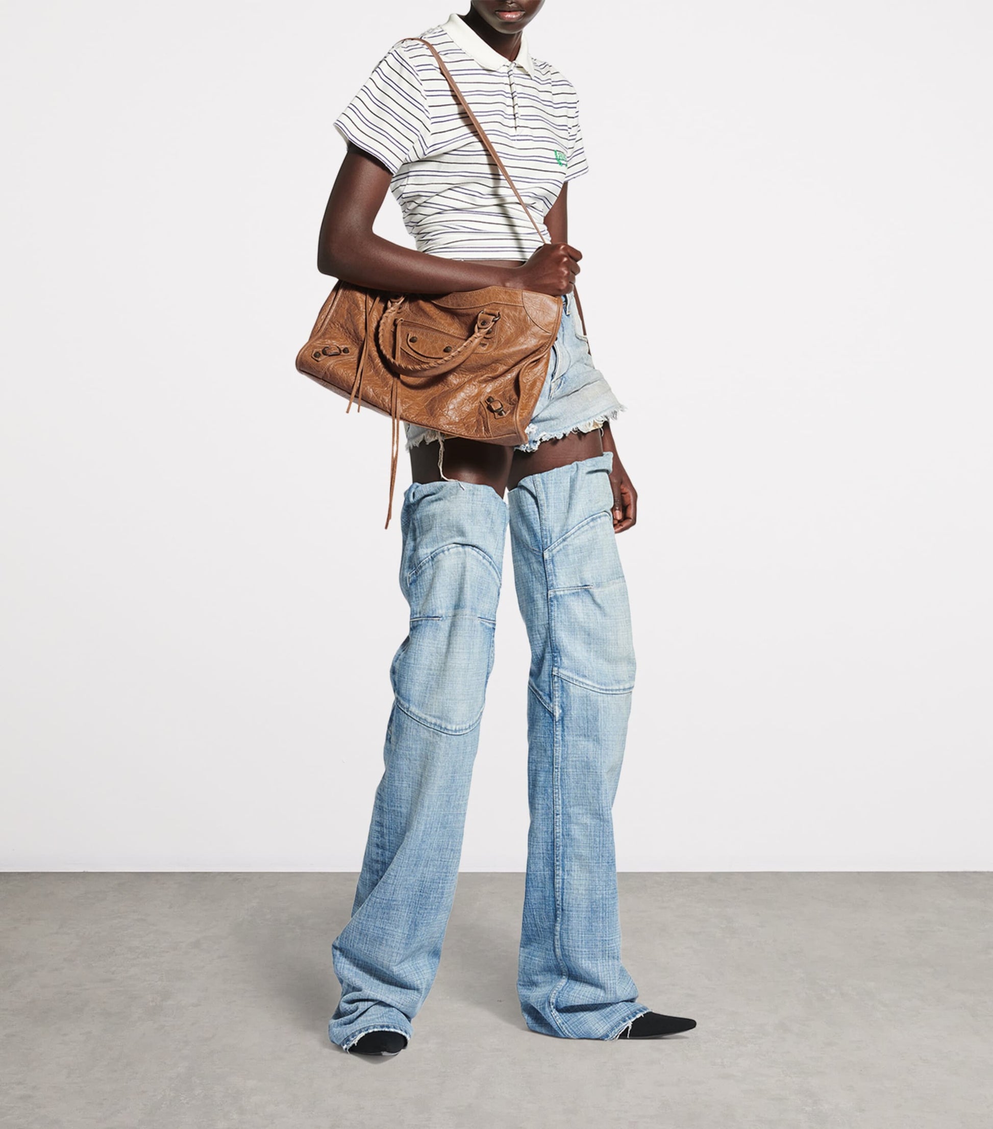 Balenciaga Brown Medium Leather Le City Top-Handle Bag