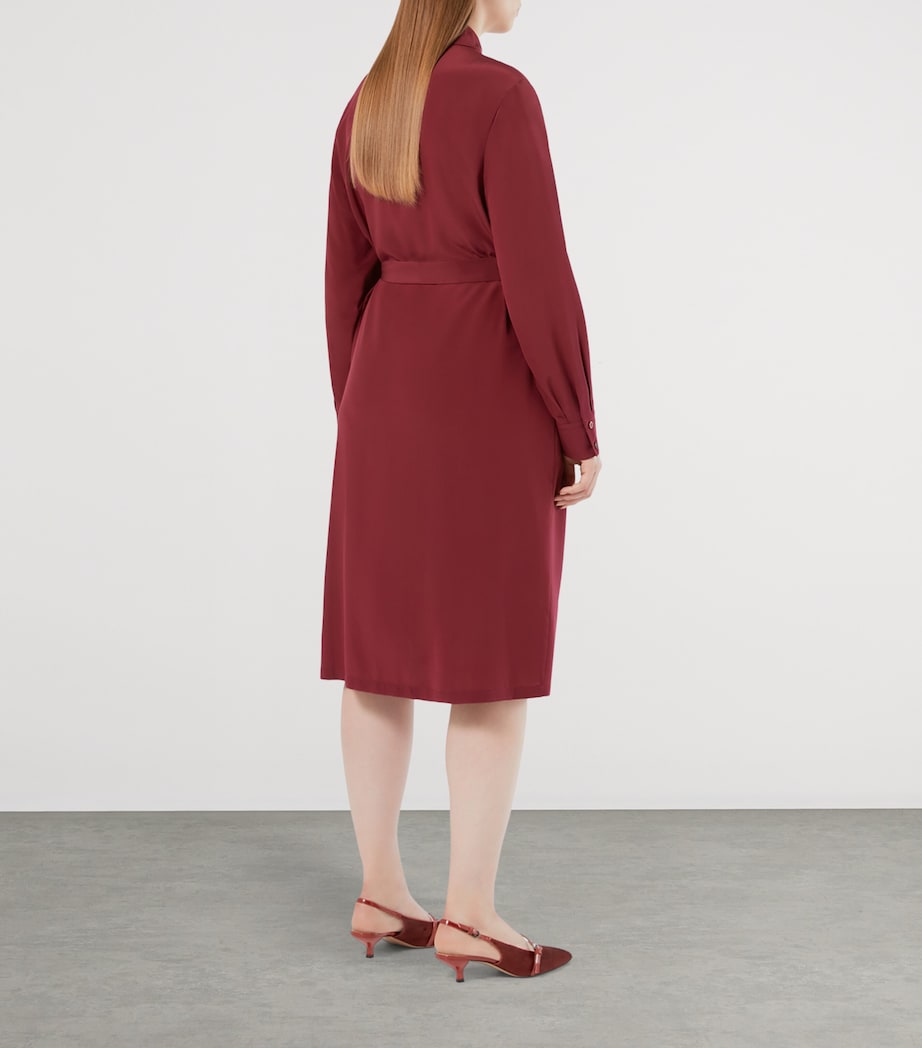 Silk Nuccia Shirt Midi Dress