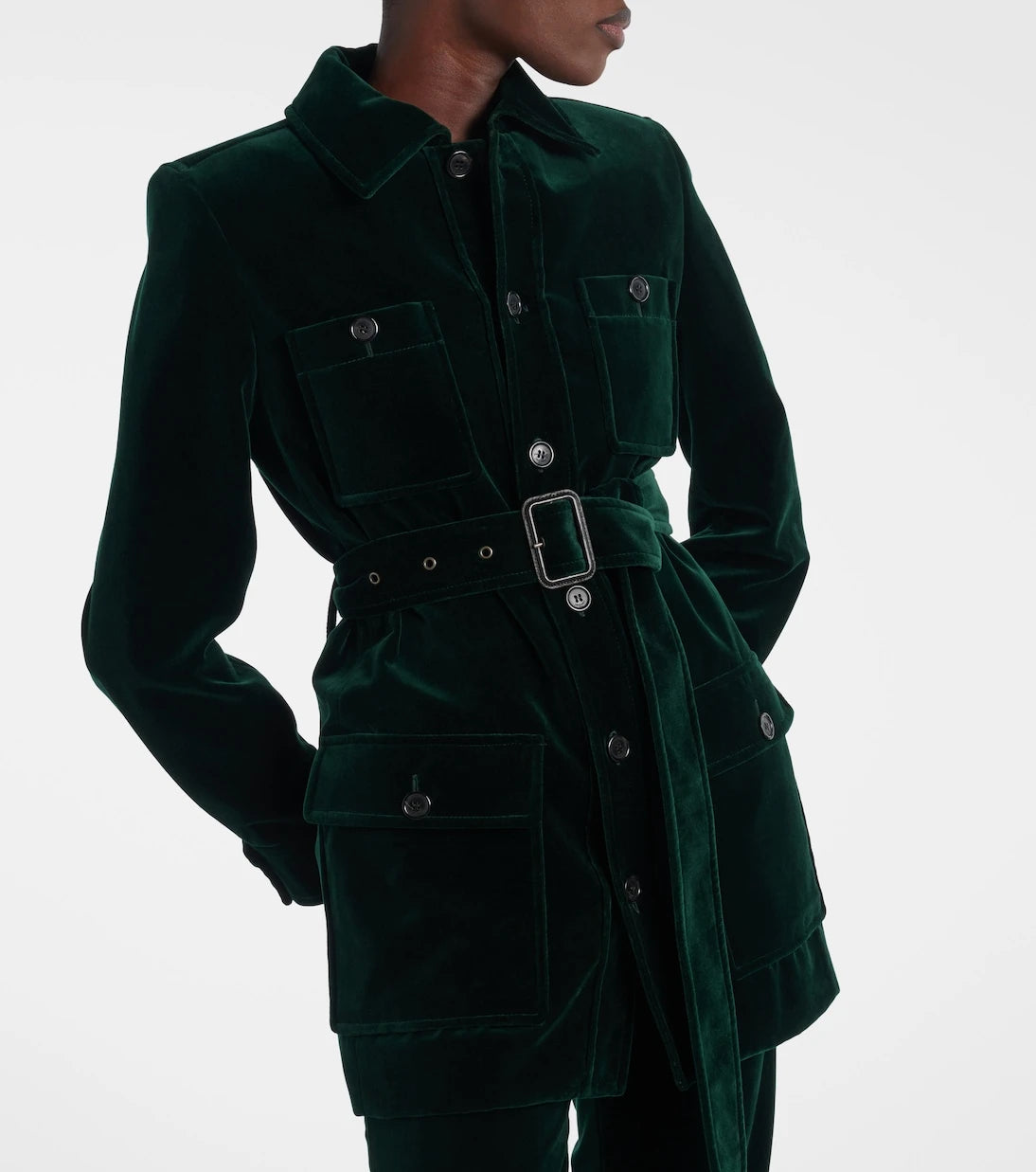 Saint Laurent - Saharienne cotton velvet jacket