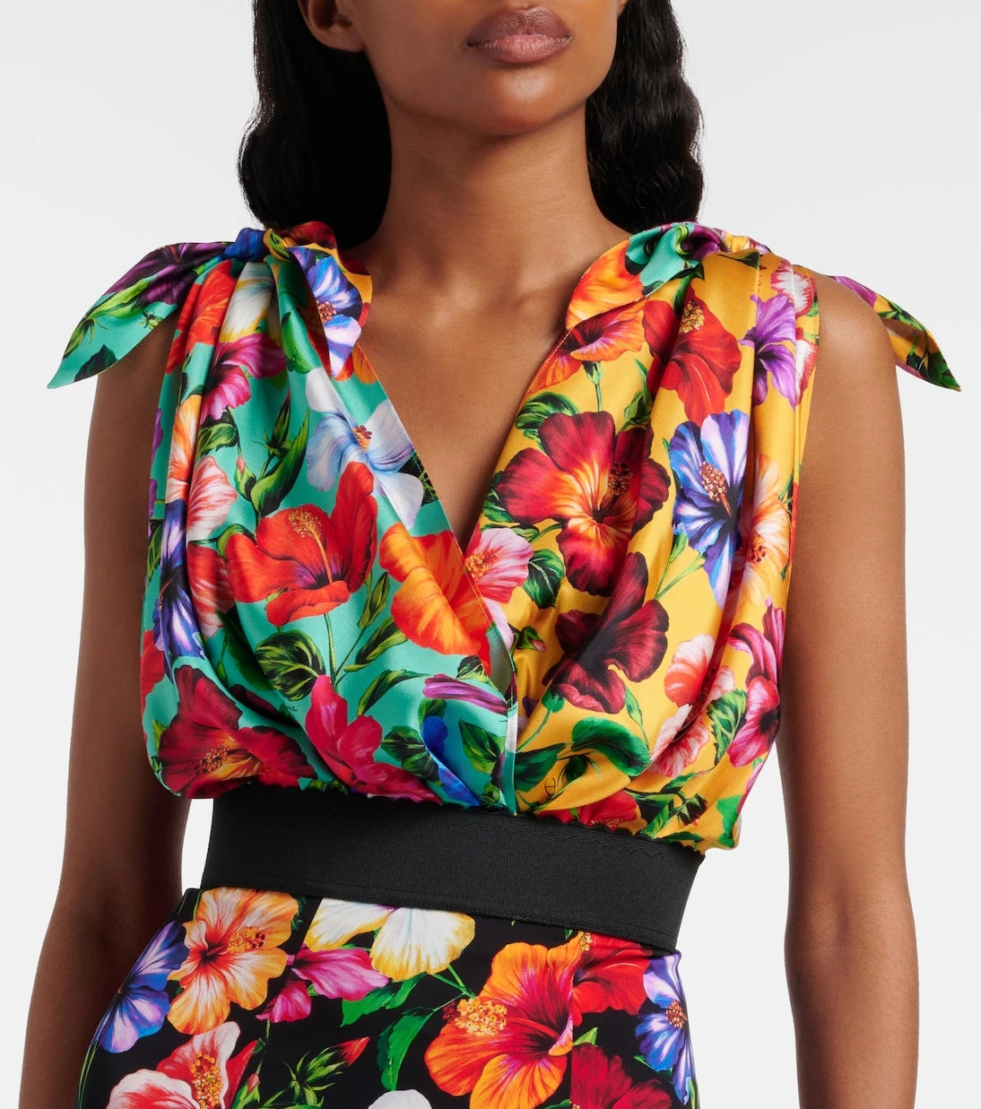 Dolce&Gabbana - Floral silk-blend playsuit