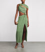 Cult Gaia Green One-Shoulder Loah Midi Dress