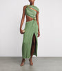 Cult Gaia Green One-Shoulder Loah Midi Dress