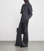 Joseph Grey Lambskin Tafira Flared Trousers