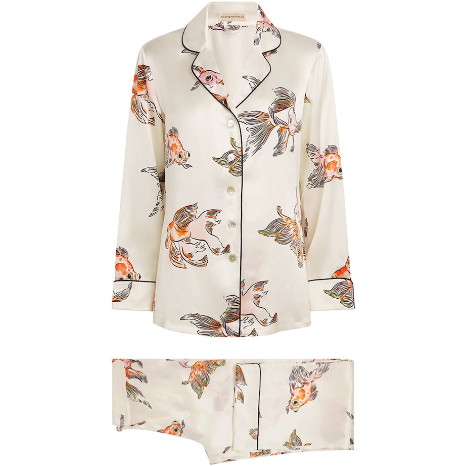 Olivia von Halle Multi Silk Lila Cora Pyjama Set