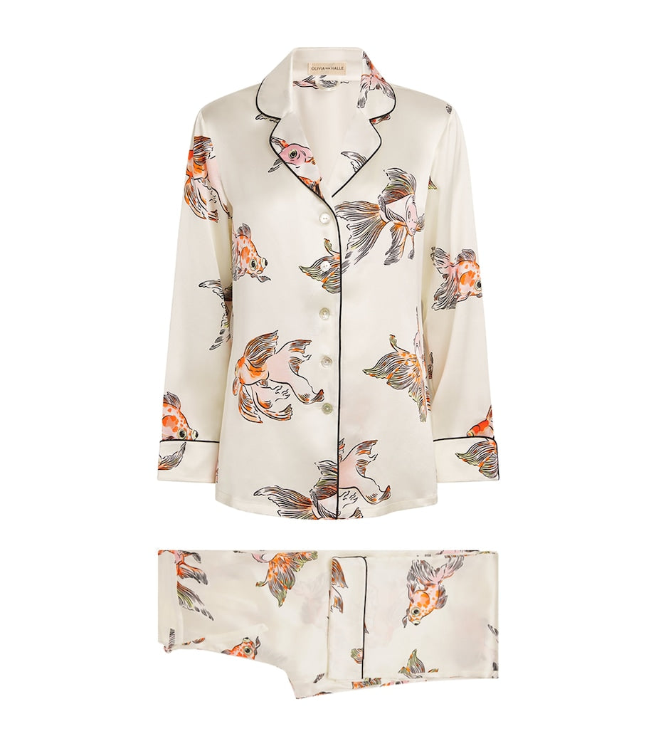 Olivia von Halle Multi Silk Lila Cora Pyjama Set