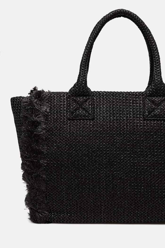 Pinko örme kumaştan kadın alışveriş çantası