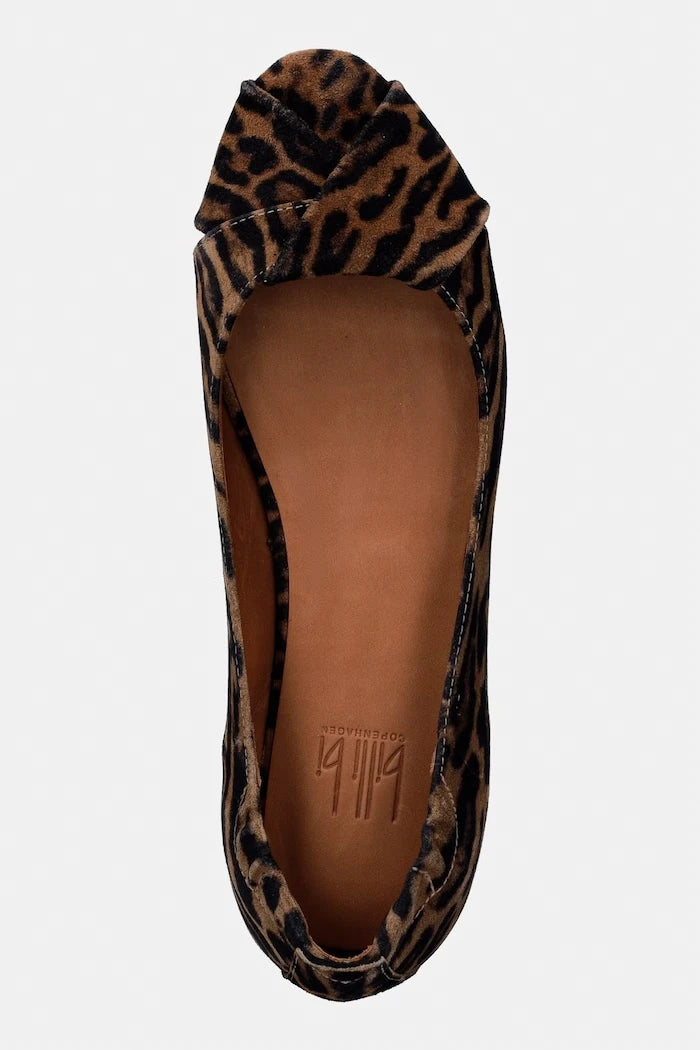 Billi Bi Leopardo cuoio süet balerinler
