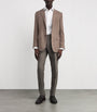Brioni Brown Wool-Silk Check Blazer