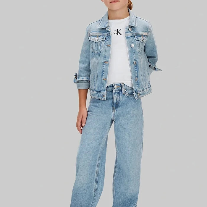 Calvin Klein Jeans дънки wide leg за деца