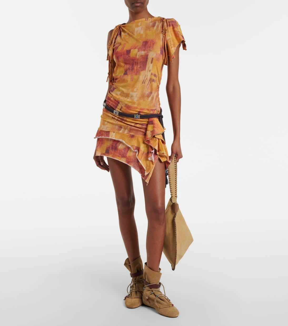 Isabel Marant - Janick printed ruffled cotton minidress