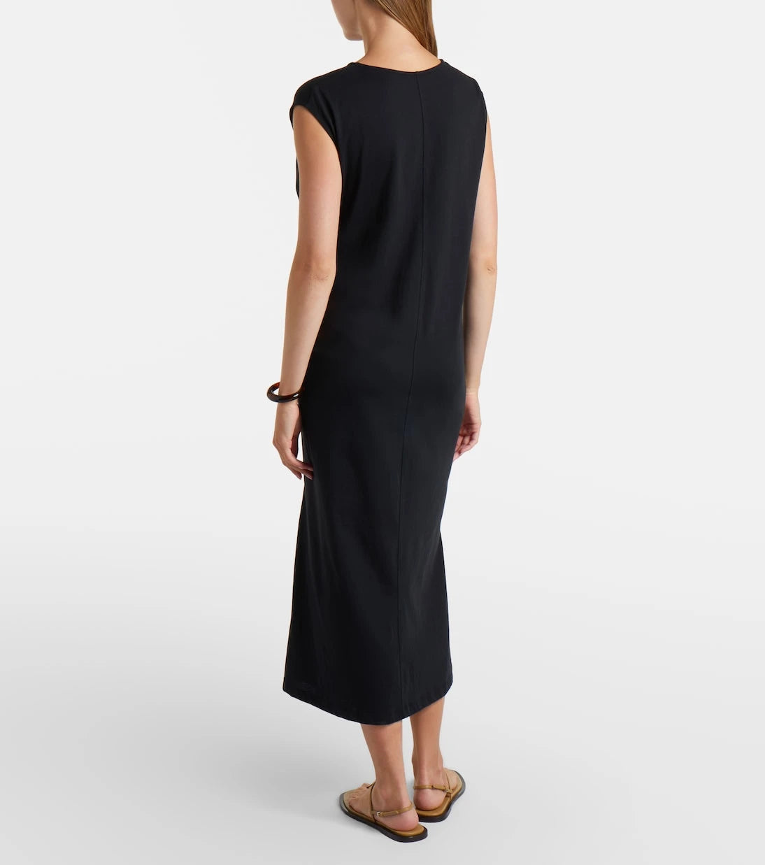 Toteme - Gathered cotton jersey midi dress