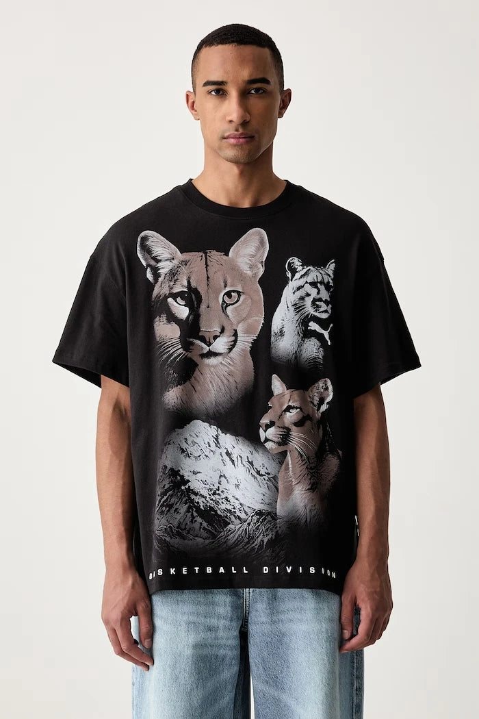 Puma erkek pamuklu tişört DYLAN WILDCAT