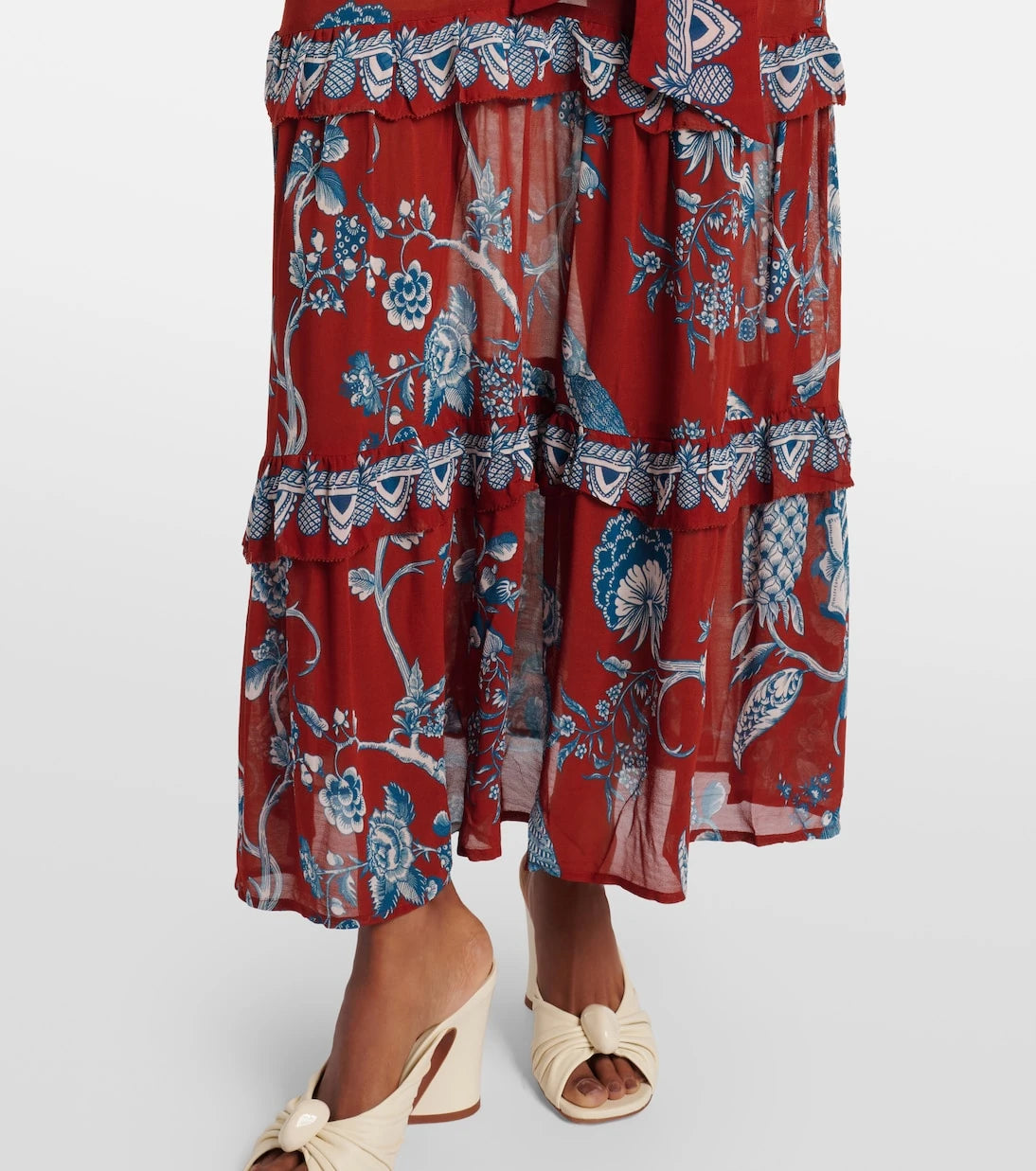 Farm Rio - Tropical Landing ruffled maxi dress