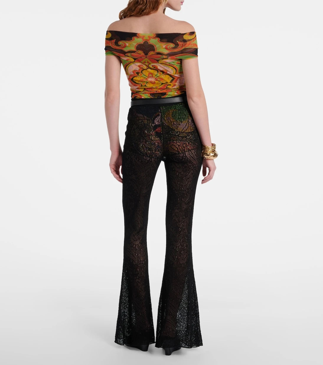 Etro - Cotton lace flared pants