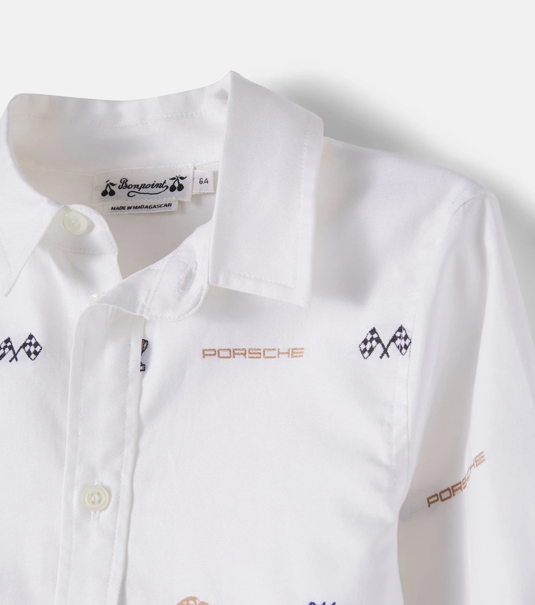 Bonpoint - x Porsche Daho cotton jacquard shirt