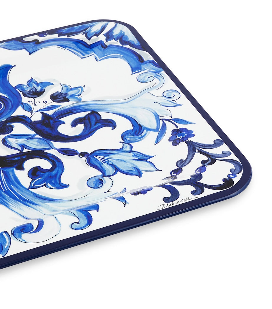 Dolce & Gabbana Casa Wooden Blu Mediterraneo Tray