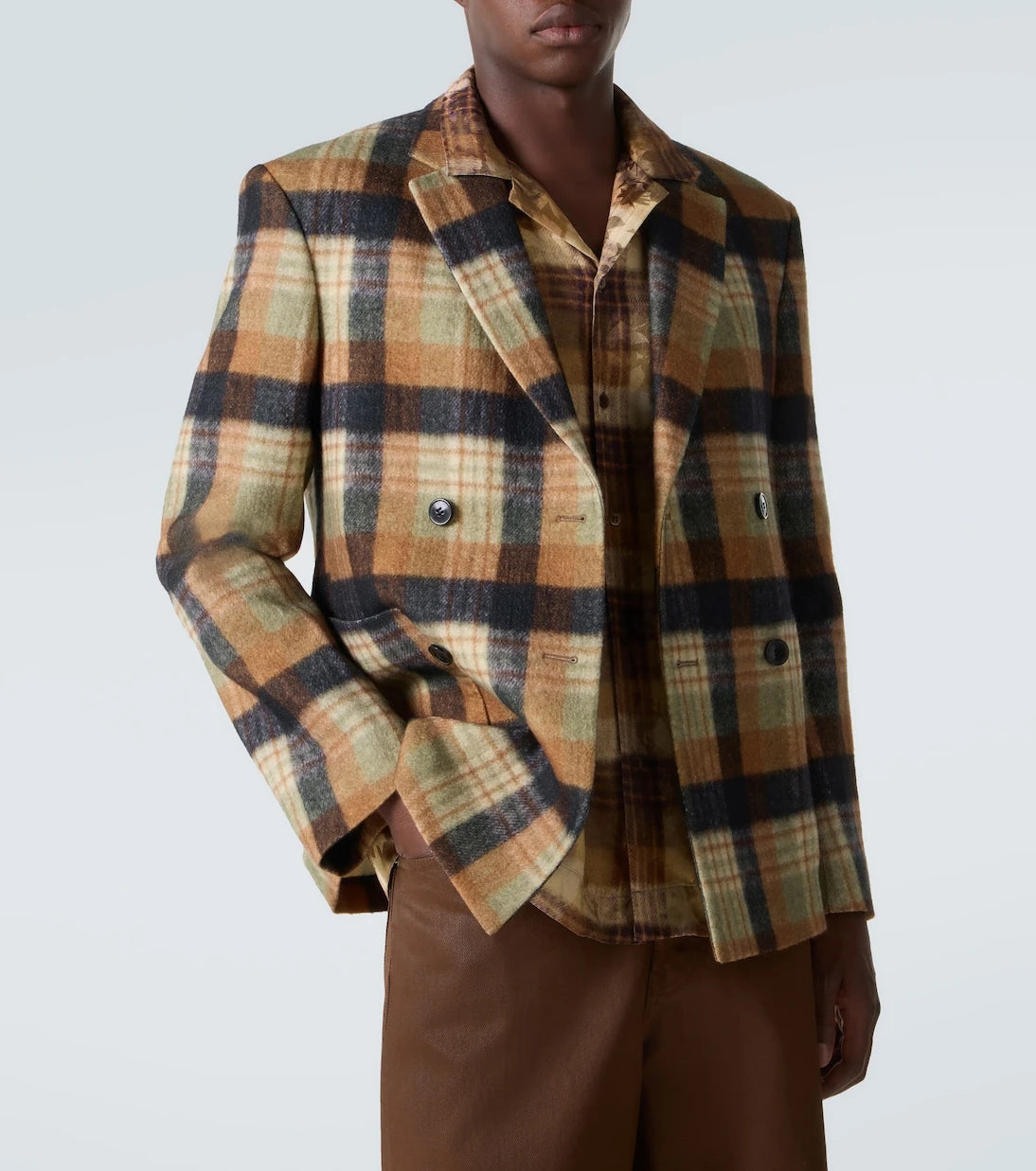 Dries Van Noten - Checked wool blazer