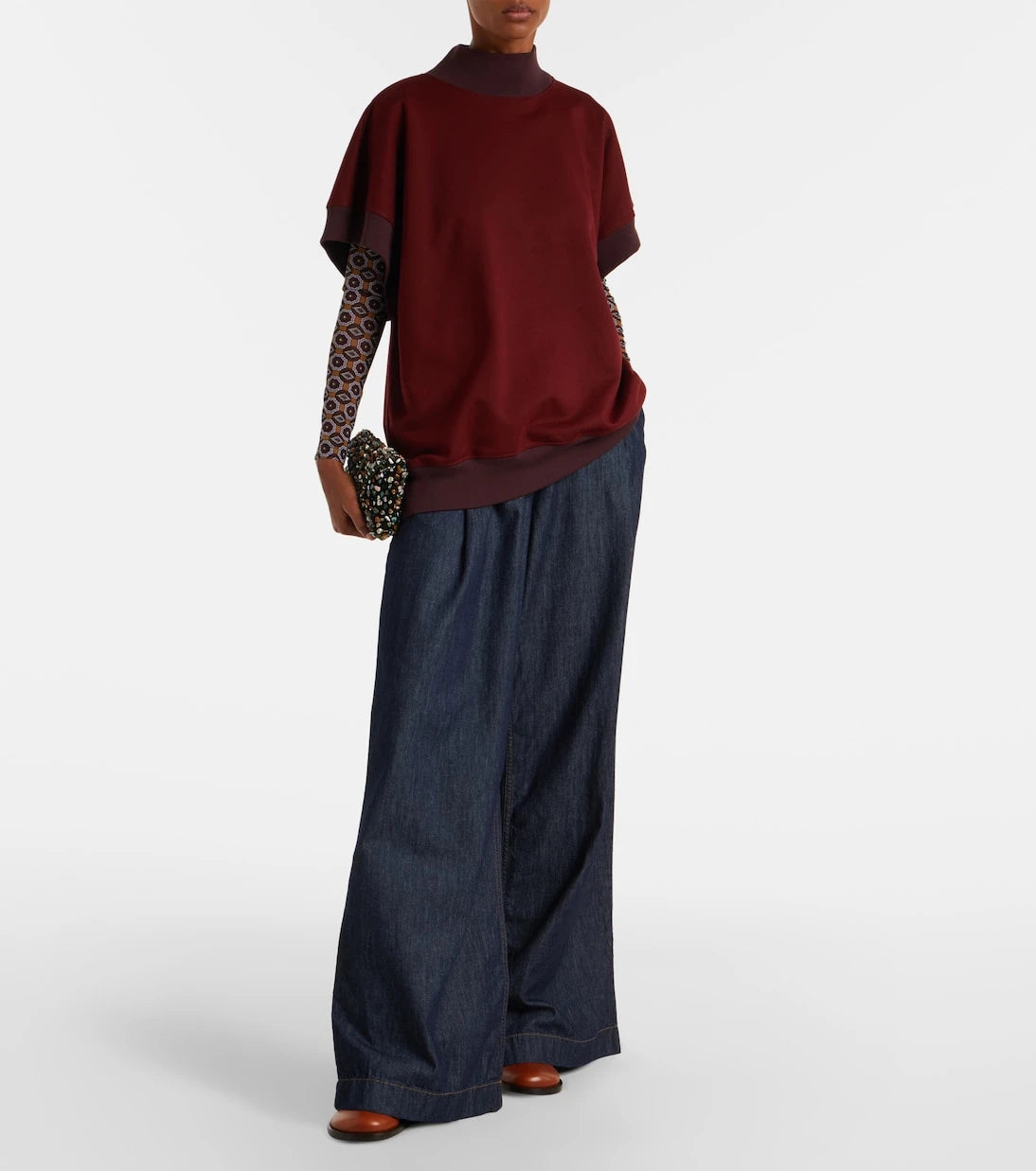 Dries Van Noten - Pleated high-rise wide-leg jeans