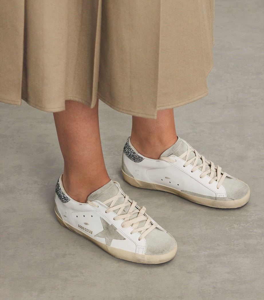 White Leather Super-Star Sneakers