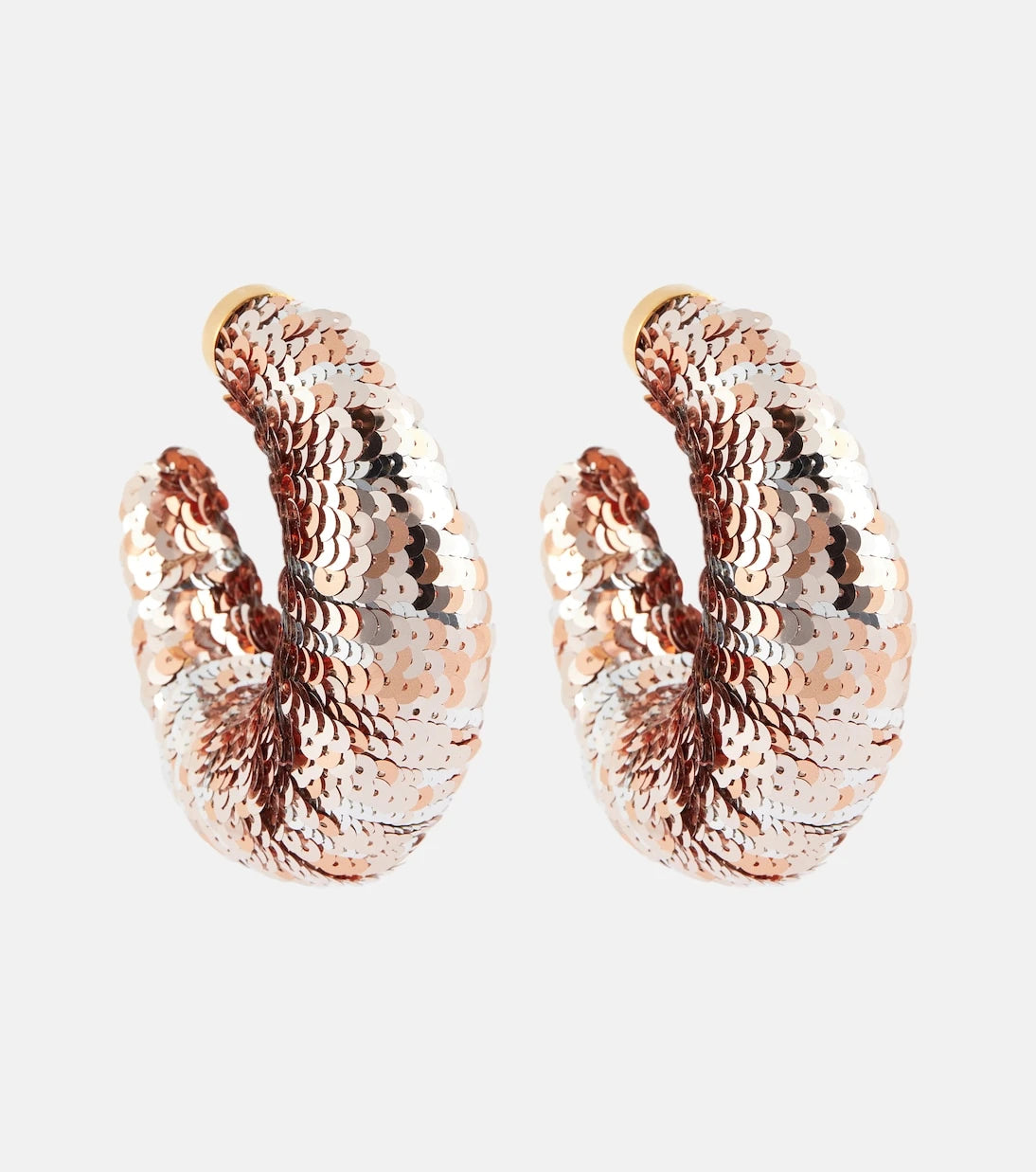 Tom Ford - Croissant sequined hoop earrings