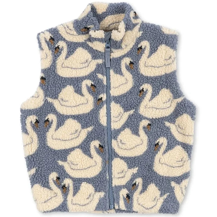 Konges Sløjd çocuk polar yelek JODY TEDDY VEST GRS