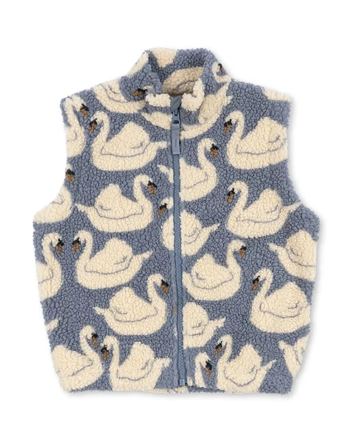 Konges Sløjd çocuk polar yelek JODY TEDDY VEST GRS