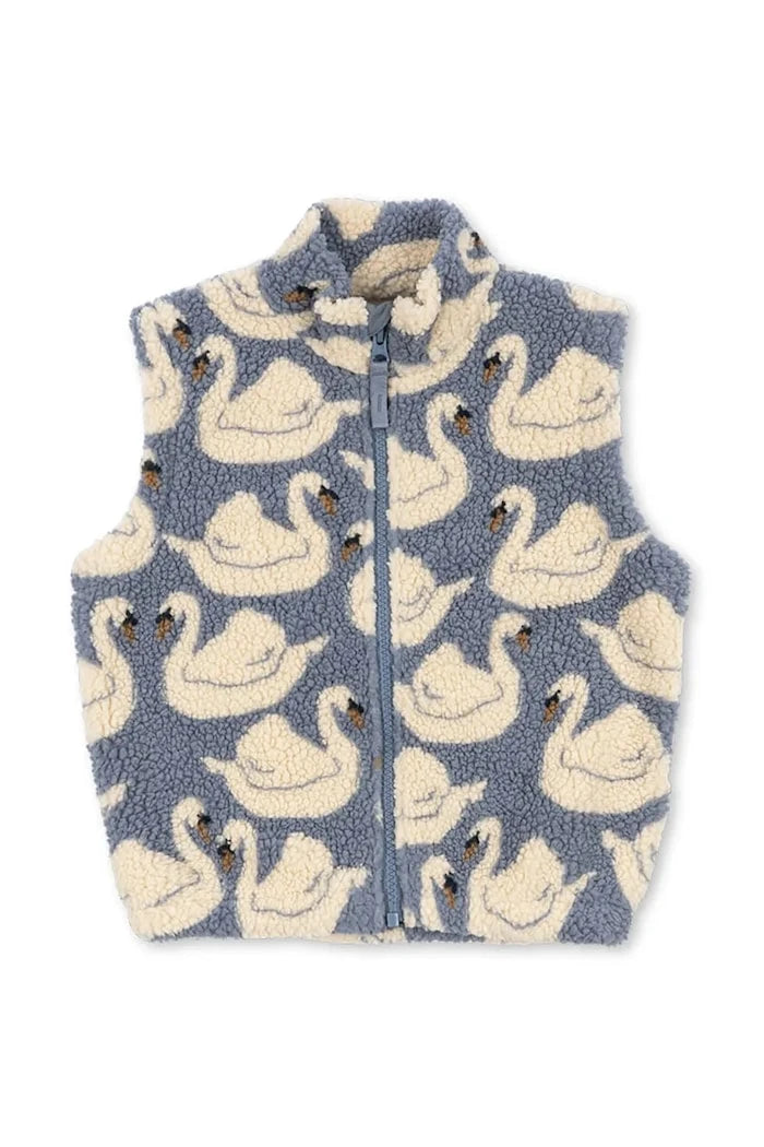 Konges Sløjd çocuk polar yelek JODY TEDDY VEST GRS