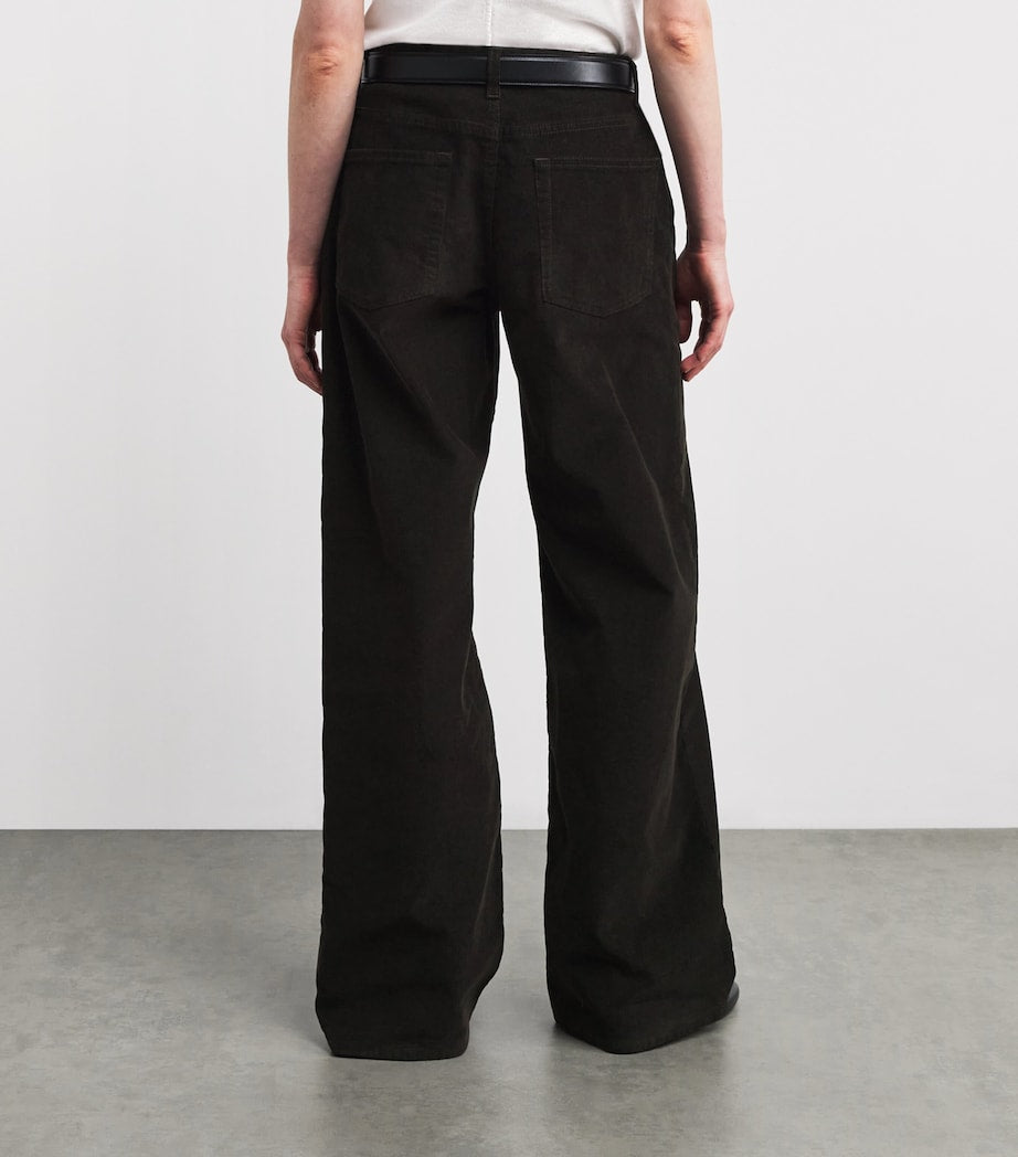 The Row Brown Eglitta Corduroy Straight Trousers