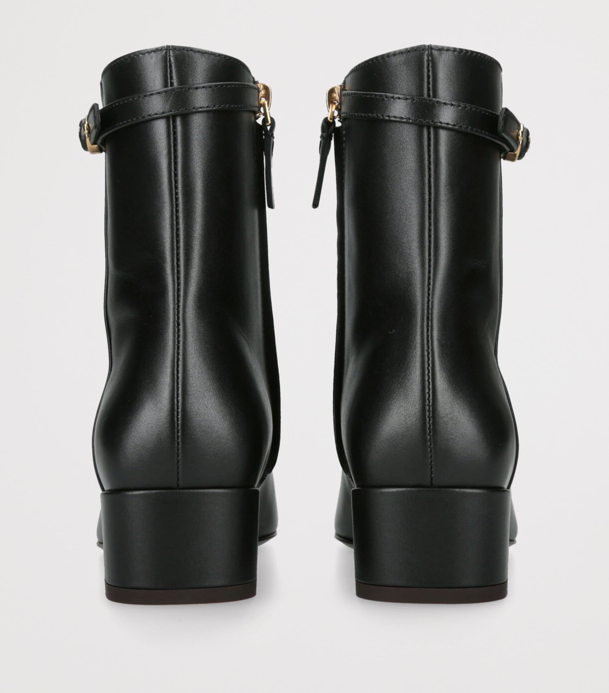 Tod's Black Leather Stivaletto Cuoio Ankle Boots 35