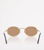 Ray-Ban Gold RB3547 Oval Metal Sunglasses